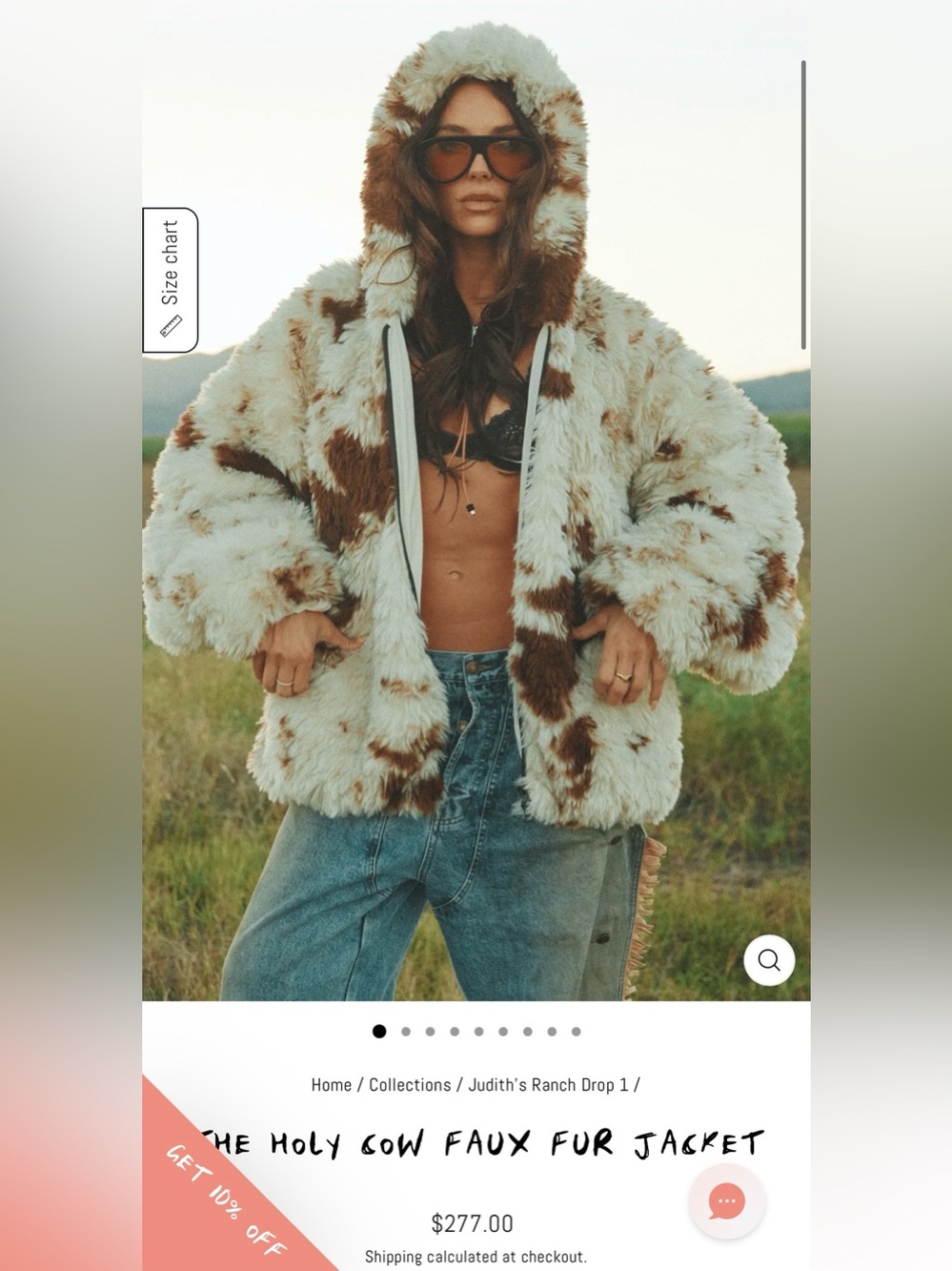 Sabbi The Holy Cow Faux Fur Jacket